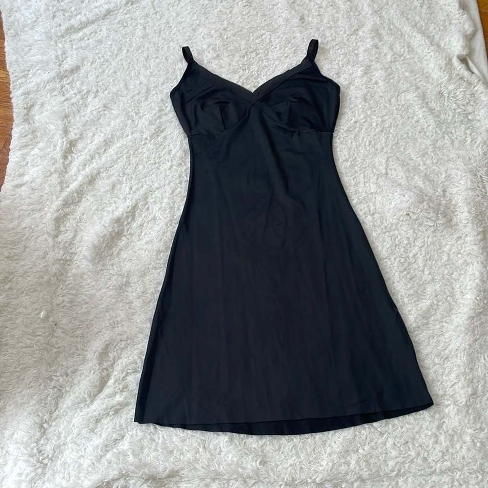 SPANX Black Chemise with V-Neckline and A-Line Silhouette